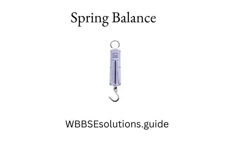 WBBSE Solutions For Class 9 Physical Science And Environment Chapter 1 Measurement spring balance