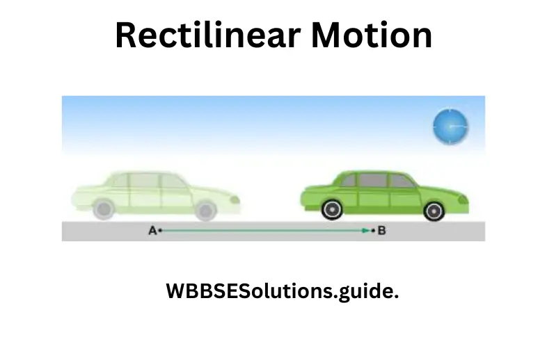 WBBSE Solutions For Class 9 Physical Science And Environment Chapter 2 forces and motion Rectilinear Motion