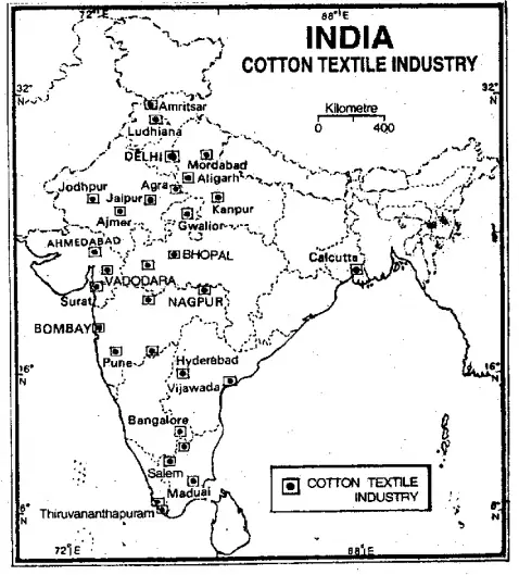 WBBSE Solutions For Class 10 Geography And Environment India - Industries Of India Cotton Textile Industry In The Black Soil Region Of Western India