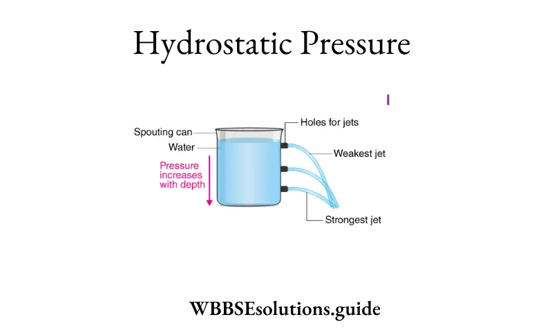 WBBSE Solutions For Class 9 Physical Science And Environment Chapter 3 Matter Structure And Properties Hydrostatic Pressure