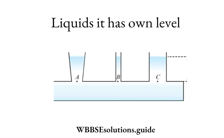 WBBSE Solutions For Class 9 Physical Science And Environment Chapter 3 Matter Structure And Properties Liquid it has own level