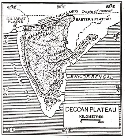 WBBSE Notes For Class 6 Physical Geography Chapter 10 India - Physical Geography Of India Deccan Plateau