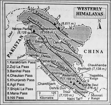 WBBSE Notes For Class 6 Physical Geography Chapter 10 India - Physical Geography Of India Westerly Himalayas
