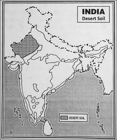 WBBSE Notes For Class 6 Physical Geography Chapter 10 India - Soils Of India Desert Soils Of India