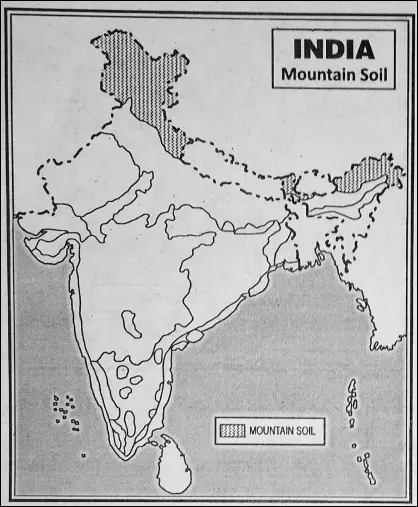 WBBSE Notes For Class 6 Physical Geography Chapter 10 India - Soils Of India Mountain soils Of India