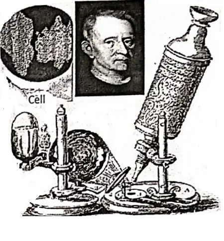 WBBSE Notes For Class 8 General Science And Environment Chapter 6 Structure Of Living Organism cell Robert Hooke and the microscope discovered by him