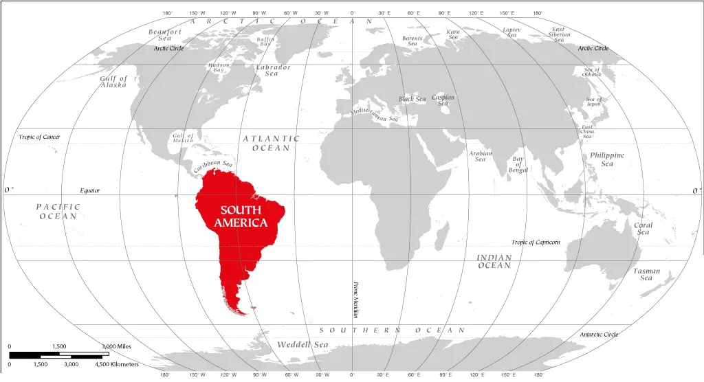 WBBSE Notes For Class 8 Geography Chapter 10 South America South America Location