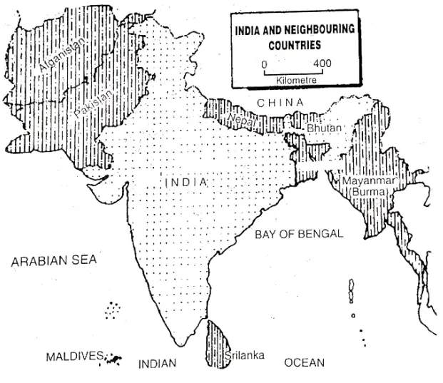 WBBSE Notes For Class 8 Geography Chapter 8 Some Neighbouring Countries Of India India And Neighbouring Countries