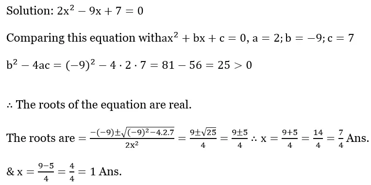 WBBSE Solutions For Class 10 Maths Chapter 1 Quadratic Equations In One Variable 17