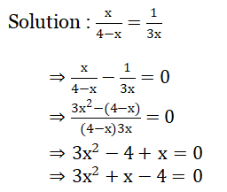 WBBSE Solutions For Class 10 Maths Chapter 1 Quadratic Equations In One Variable 2
