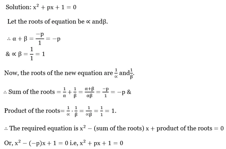 Wbbse Solutions For Class Maths Chapter Quadratic Equations In One