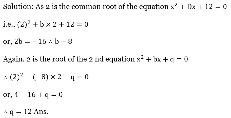 WBBSE Solutions For Class 10 Maths Chapter 1 Quadratic Equations In One Variable 29