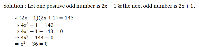 WBBSE Solutions For Class 10 Maths Chapter 1 Quadratic Equations In One Variable 7