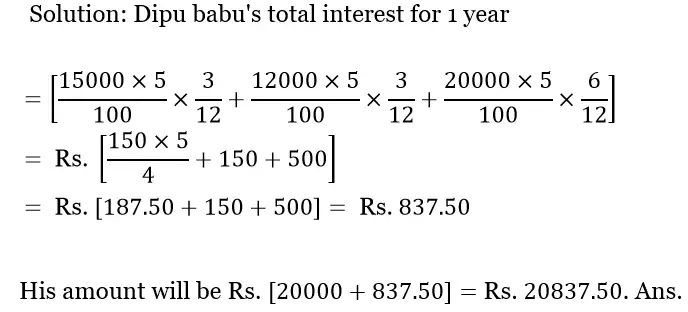 WBBSE Solutions For Class 10 Maths Chapter 2 Simple Interest 18
