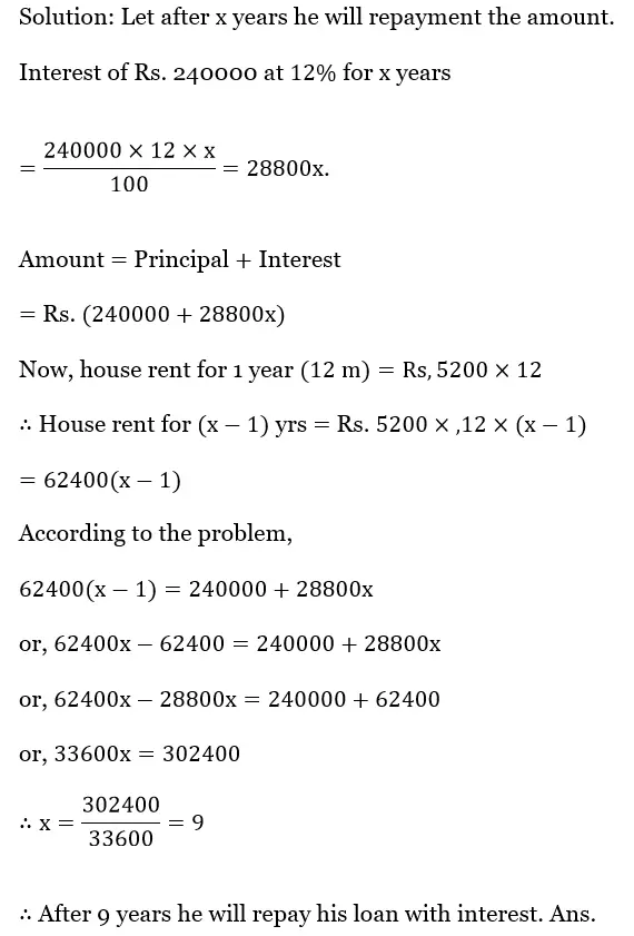 WBBSE Solutions For Class 10 Maths Chapter 2 Simple Interest 19