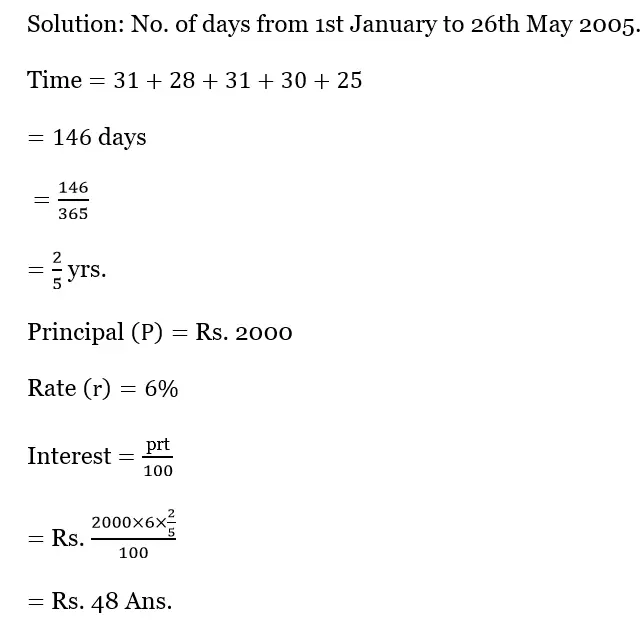 WBBSE Solutions For Class 10 Maths Chapter 2 Simple Interest 2