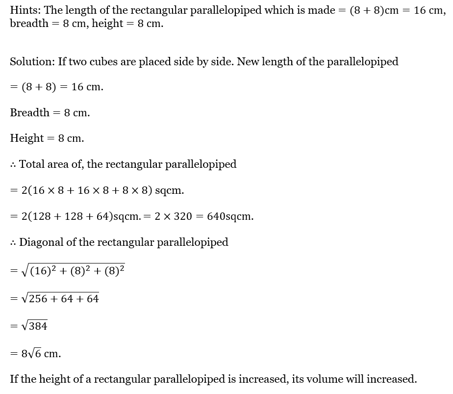 WBBSE Solutions For Class 10 Maths Chapter 4 Rectangular Parallelopiped Or Cuboid 8
