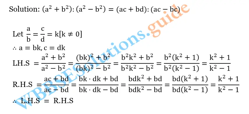 WBBSE Solutions For Class 10 Maths Chapter 5 Ration And Proportion 1