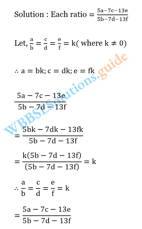 WBBSE Solutions For Class 10 Maths Chapter 5 Ration And Proportion 6