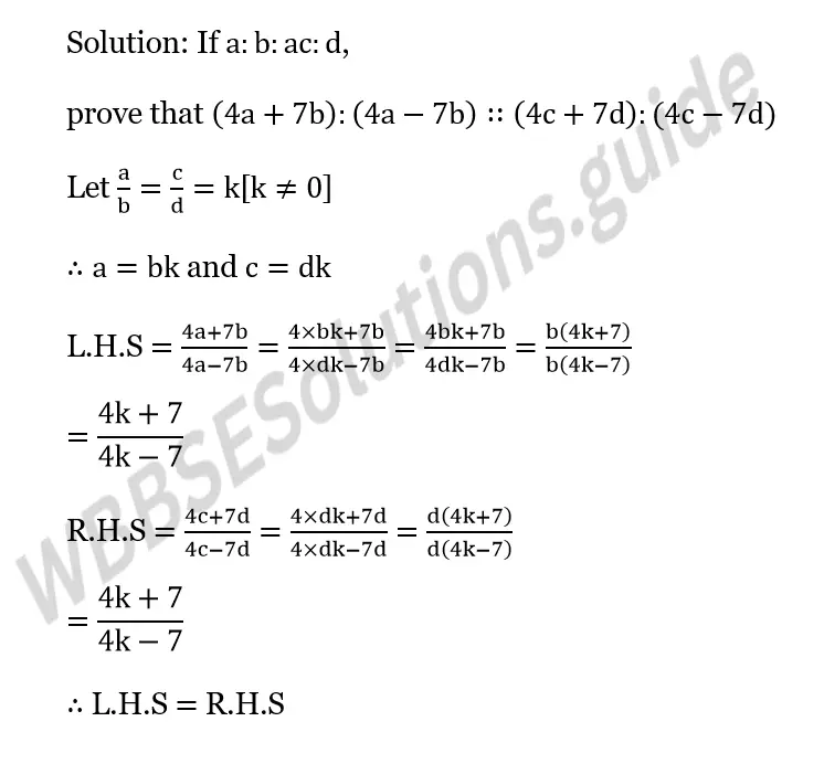 WBBSE Solutions For Class 10 Maths Chapter 5 Ration And Proportion 8