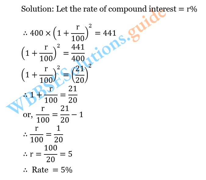 WBBSE Solutions For Class 10 Maths Chapter 6 Compound Interest And Uniform Rate Of Increase Or Decrease 1