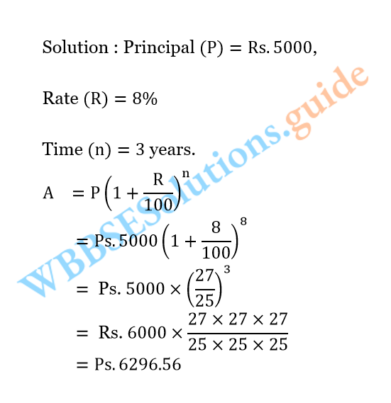 WBBSE Solutions For Class 10 Maths Chapter 6 Compound Interest And Uniform Rate Of Increase Or Decrease 11