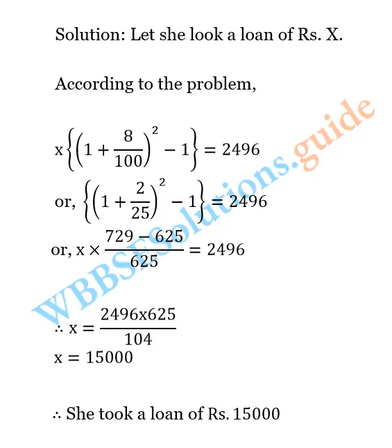 WBBSE Solutions For Class 10 Maths Chapter 6 Compound Interest And Uniform Rate Of Increase Or Decrease 15