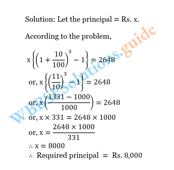WBBSE Solutions For Class 10 Maths Chapter 6 Compound Interest And Uniform Rate Of Increase Or Decrease 16