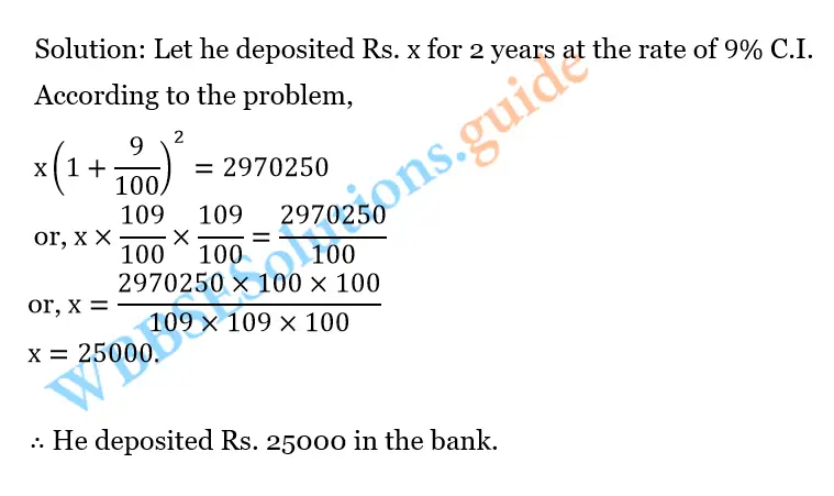 WBBSE Solutions For Class 10 Maths Chapter 6 Compound Interest And Uniform Rate Of Increase Or Decrease 17