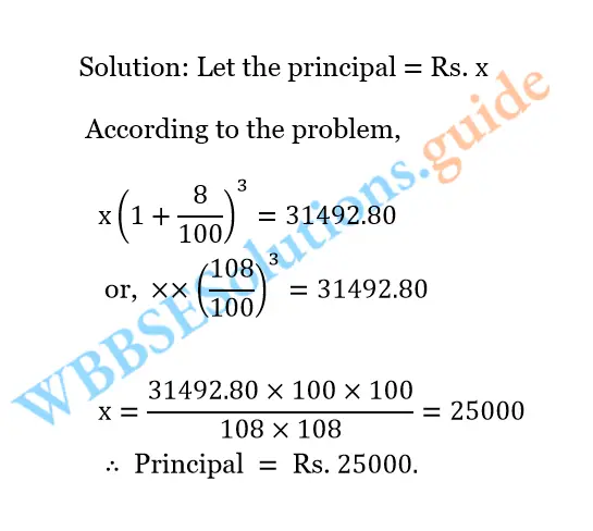 WBBSE Solutions For Class 10 Maths Chapter 6 Compound Interest And Uniform Rate Of Increase Or Decrease 18