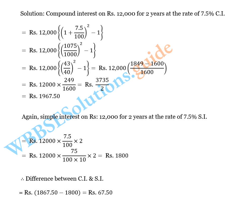 WBBSE Solutions For Class 10 Maths Chapter 6 Compound Interest And Uniform Rate Of Increase Or Decrease 19