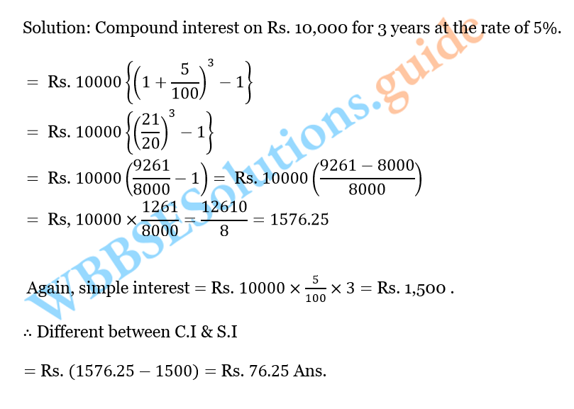 WBBSE Solutions For Class 10 Maths Chapter 6 Compound Interest And Uniform Rate Of Increase Or Decrease 20
