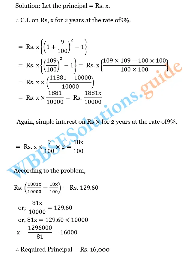 WBBSE Solutions For Class 10 Maths Chapter 6 Compound Interest And Uniform Rate Of Increase Or Decrease 21