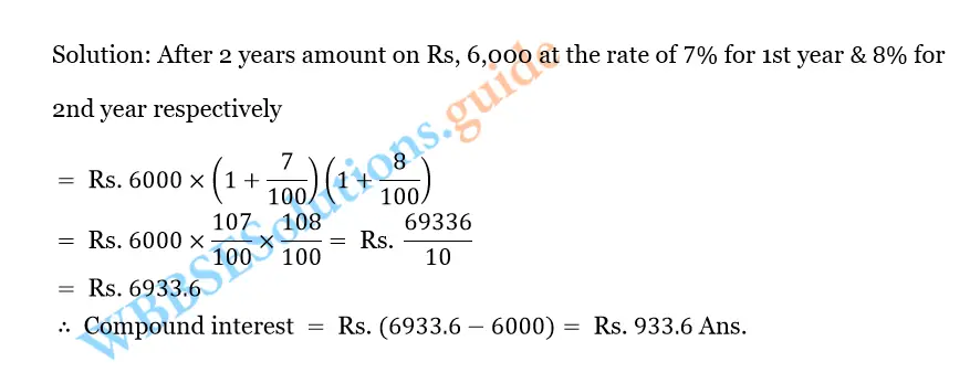 WBBSE Solutions For Class 10 Maths Chapter 6 Compound Interest And Uniform Rate Of Increase Or Decrease 23