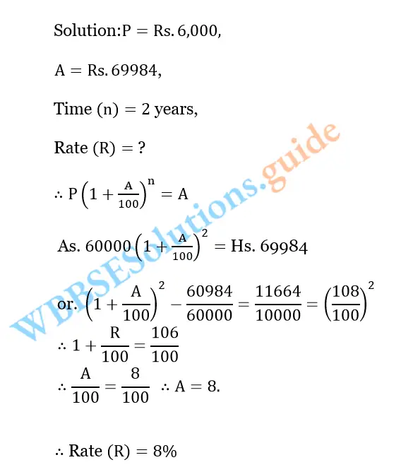 WBBSE Solutions For Class 10 Maths Chapter 6 Compound Interest And Uniform Rate Of Increase Or Decrease 28