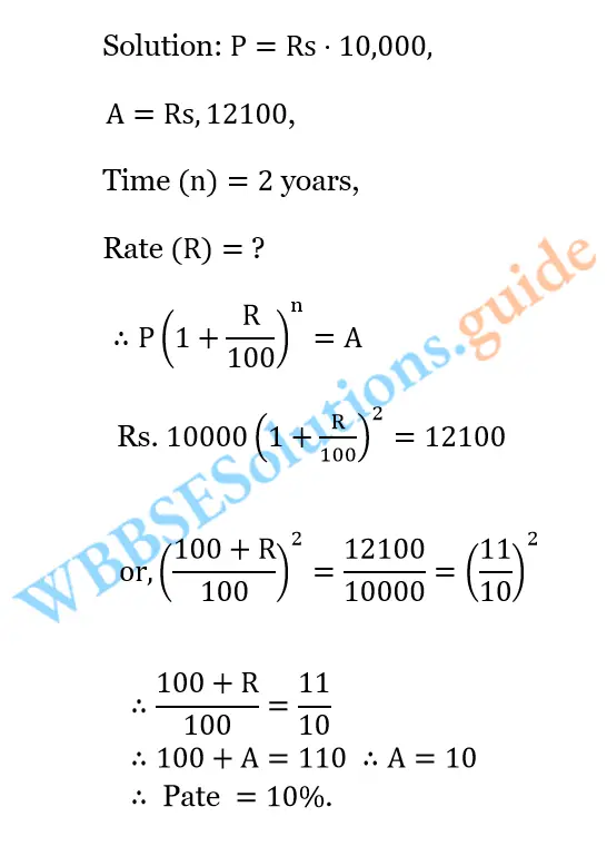 WBBSE Solutions For Class 10 Maths Chapter 6 Compound Interest And Uniform Rate Of Increase Or Decrease 30
