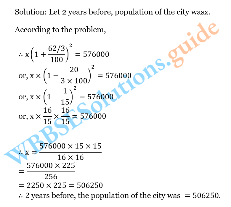 WBBSE Solutions For Class 10 Maths Chapter 6 Compound Interest And Uniform Rate Of Increase Or Decrease 34