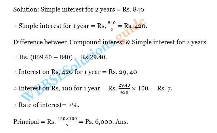 WBBSE Solutions For Class 10 Maths Chapter 6 Compound Interest And Uniform Rate Of Increase Or Decrease 7