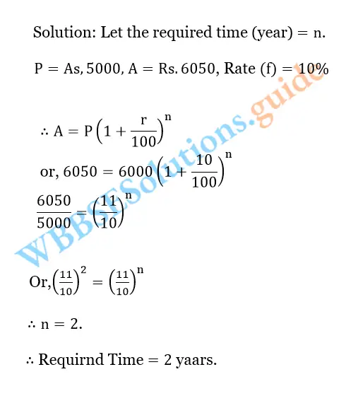 WBBSE Solutions For Class 10 Maths Chapter 6 Compound Interest And Uniform Rate Of Increase Or Decrease 9