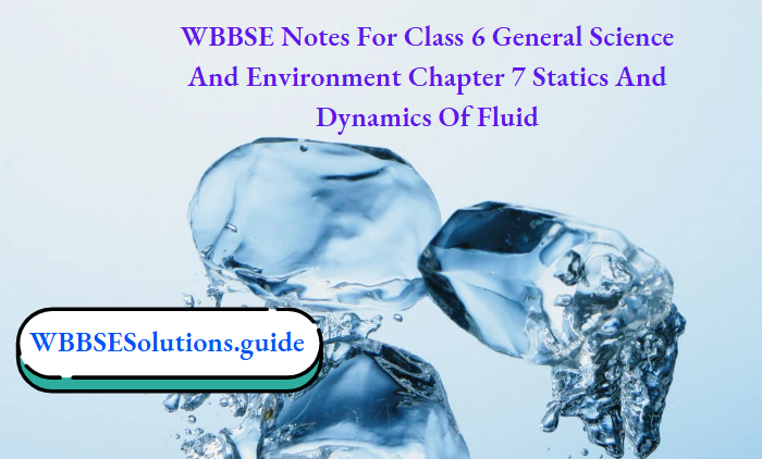 Statics and Dynamics of Fluid Class 6 WBBSE