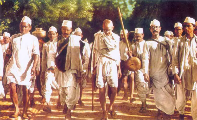 WBBSE Notes For Class 8 History Chapter 7 Ideal And Evolution Of Indian National Movement Gandhijis dandi March