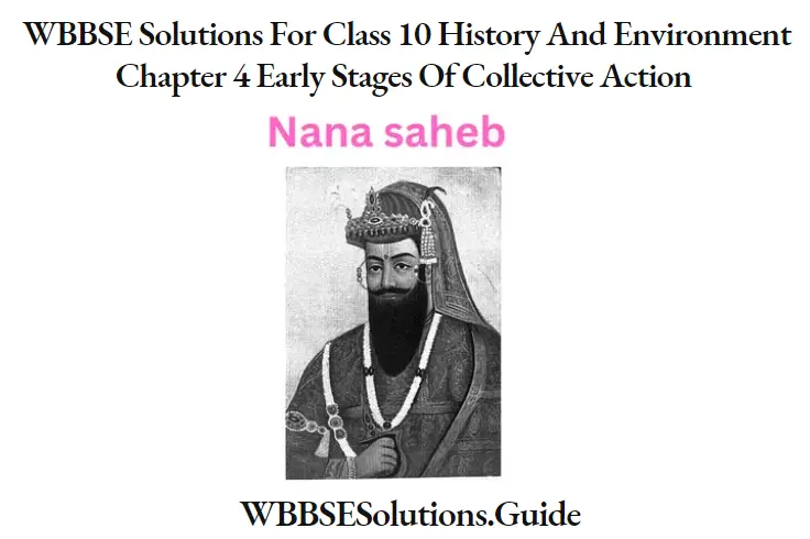 WBBSE Solutions For Class 10 History And Environment Chapter 4 Early Stages Of Collective Action Short Answer Questions Nana Saheb