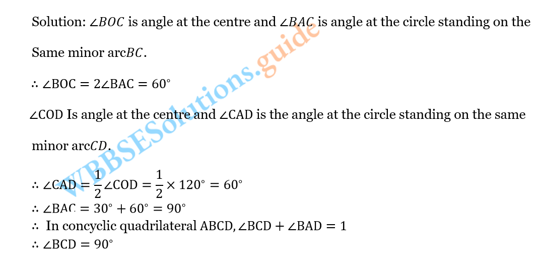 WBBSE Solutions For Class 10 Maths Chapter 10 Theorems Related To cyclic Quadrilateral 3