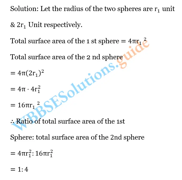 WBBSE Solutions For Class 10 Maths Chapter 12 Sphere 1