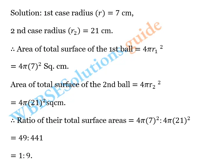 WBBSE Solutions For Class 10 Maths Chapter 12 Sphere 2