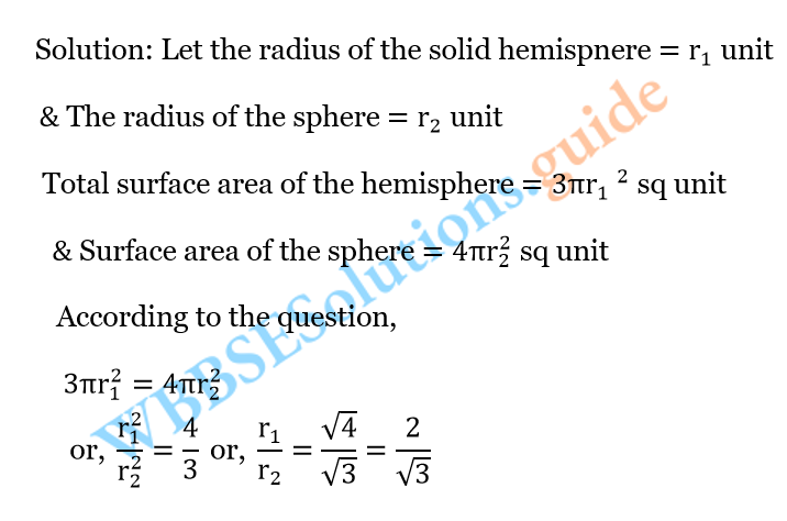 WBBSE Solutions For Class 10 Maths Chapter 12 Sphere 3