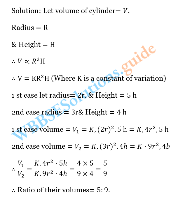 WBBSE Solutions For Class 10 Maths Chapter 13 Variation 4