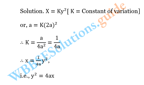 WBBSE Solutions For Class 10 Maths Chapter 13 Variation 5