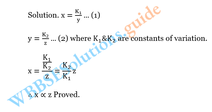 WBBSE Solutions For Class 10 Maths Chapter 13 Variation 7