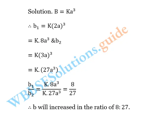 WBBSE Solutions For Class 10 Maths Chapter 13 Variation 9